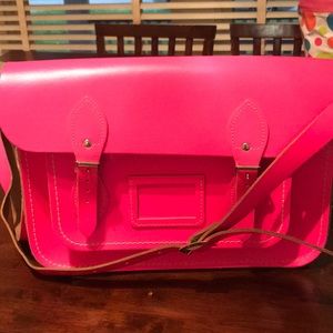14-in Hot pink Cambridge Satchel Company satchel